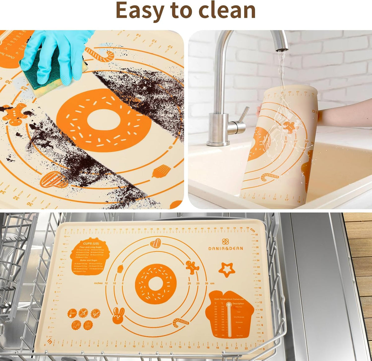 Mom Theme 26"x16" Extra Thick Silicone Baking Mat for Pastry