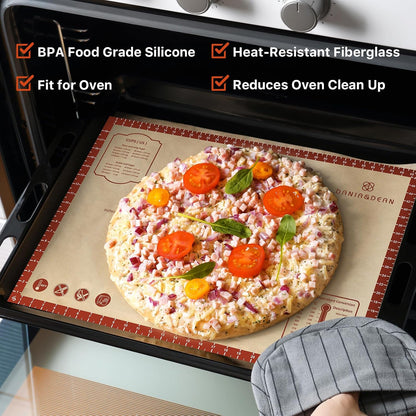 Mom Theme 26"x16" Extra Thick Silicone Baking Mat for Pastry
