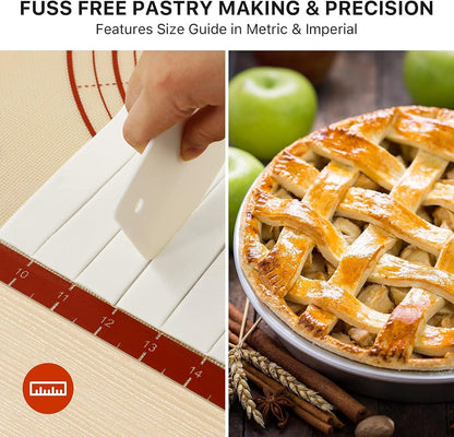 Mom Theme 26"x16" Extra Thick Silicone Baking Mat for Pastry