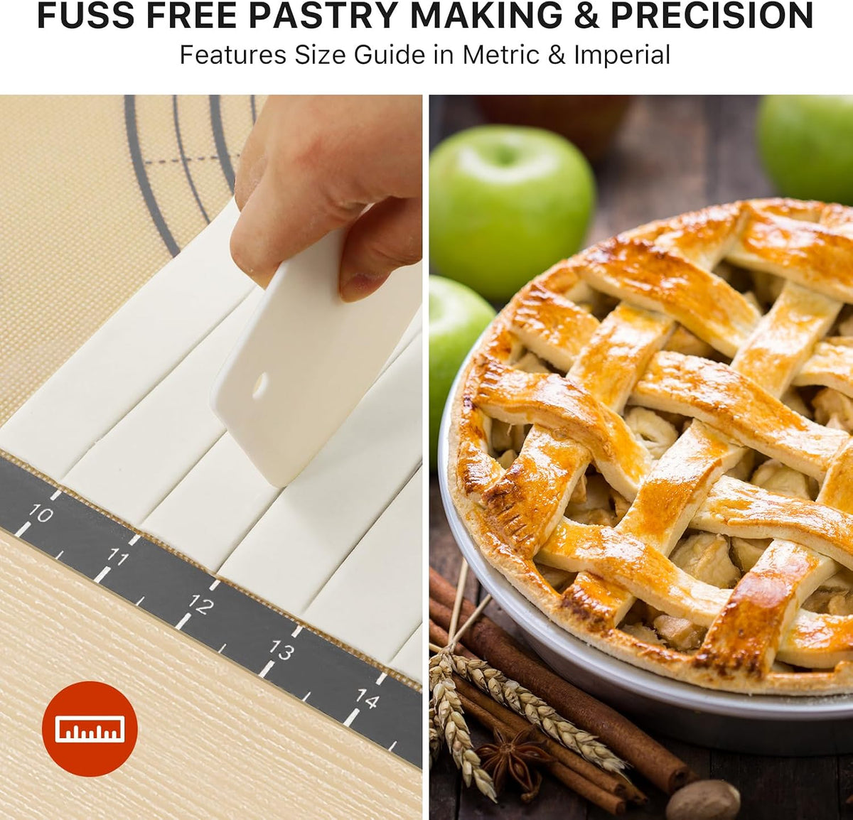 Mom Theme 26"x16" Extra Thick Silicone Baking Mat for Pastry