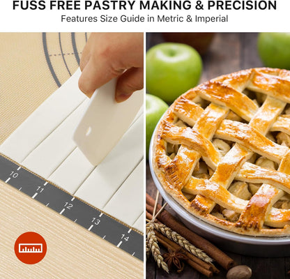 Mom Theme 26"x16" Extra Thick Silicone Baking Mat for Pastry