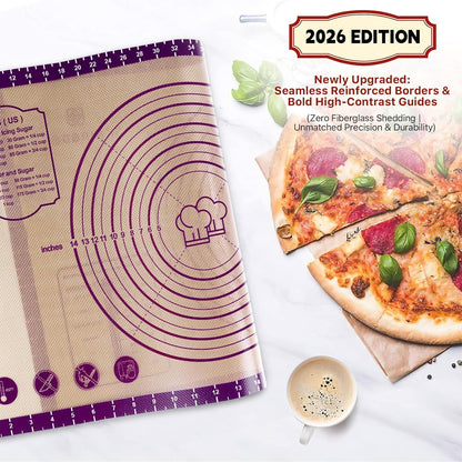 Mom Theme 26"x16" Extra Thick Silicone Baking Mat for Pastry