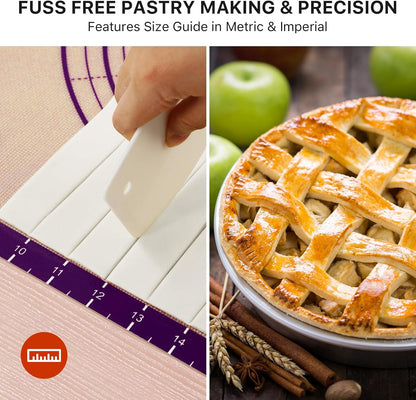 Mom Theme 26"x16" Extra Thick Silicone Baking Mat for Pastry