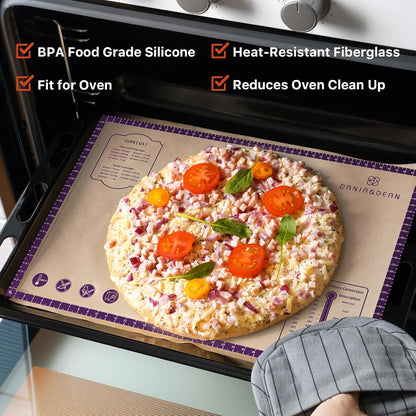 Mom Theme 26"x16" Extra Thick Silicone Baking Mat for Pastry
