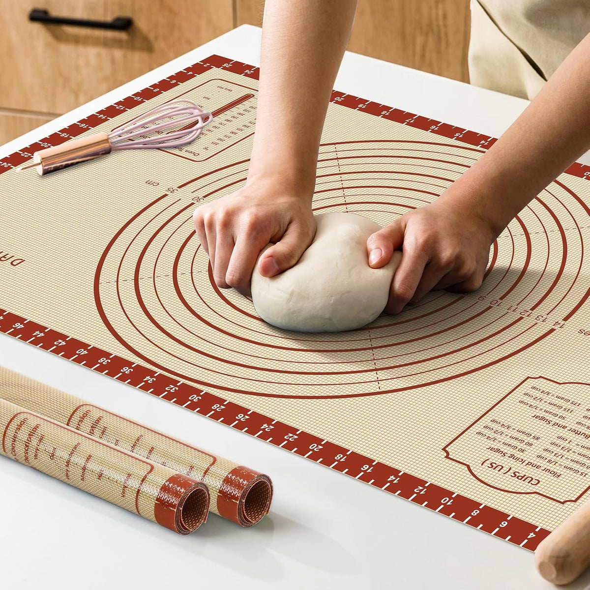 Mom Theme 26"x16" Extra Thick Silicone Baking Mat for Pastry