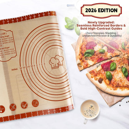 Mom Theme 26"x16" Extra Thick Silicone Baking Mat for Pastry