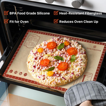 Mom Theme 26"x16" Extra Thick Silicone Baking Mat for Pastry