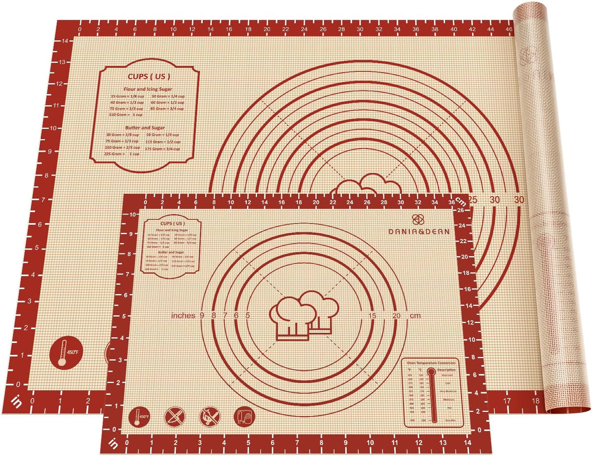Mom Theme 26"x16" Extra Thick Silicone Baking Mat for Pastry