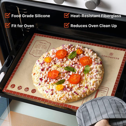 Mom Theme 26"x16" Extra Thick Silicone Baking Mat for Pastry