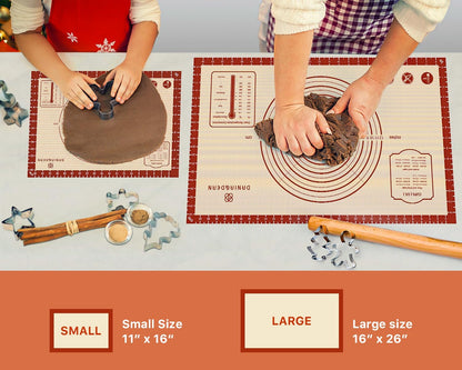 Mom Theme 26"x16" Extra Thick Silicone Baking Mat for Pastry