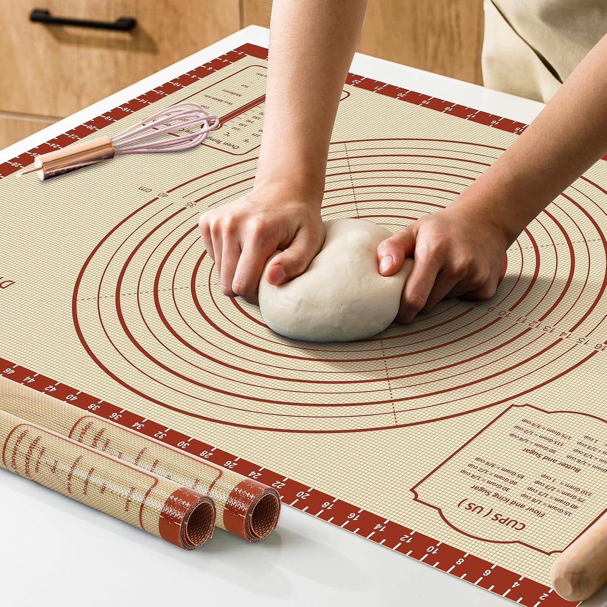 Mom Theme 26"x16" Extra Thick Silicone Baking Mat for Pastry