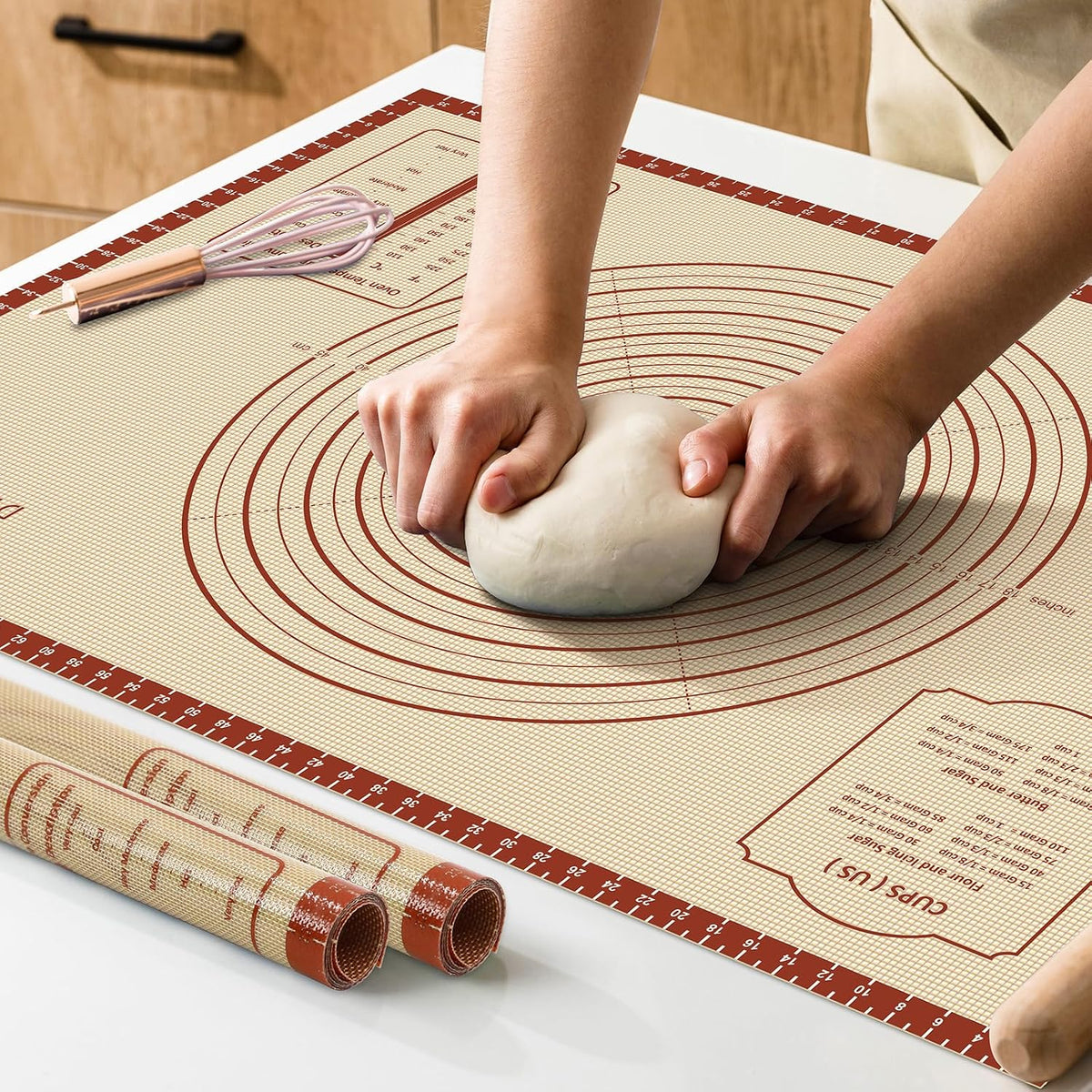 Mom Theme 26"x16" Extra Thick Silicone Baking Mat for Pastry