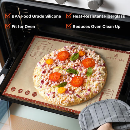 Mom Theme 26"x16" Extra Thick Silicone Baking Mat for Pastry