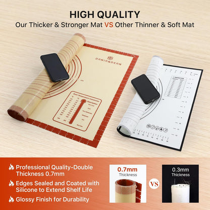 Mom Theme 26"x16" Extra Thick Silicone Baking Mat for Pastry