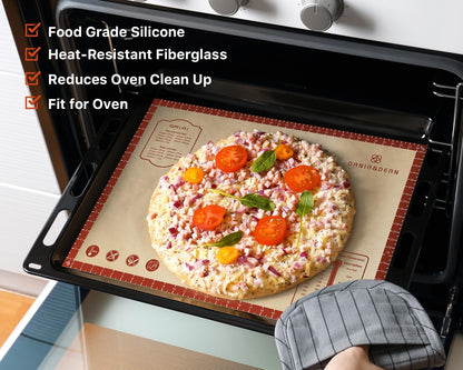 Mom Theme 26"x16" Extra Thick Silicone Baking Mat for Pastry