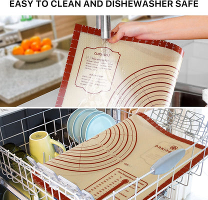 Mom Theme 26"x16" Extra Thick Silicone Baking Mat for Pastry