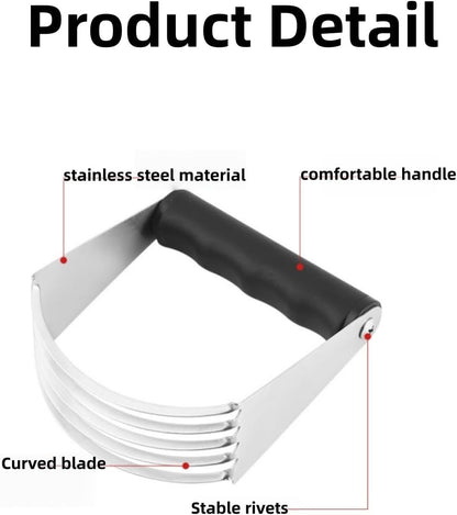 Heavy-Duty Dough Blender，Pastry Butter Cutter，Non‑Slip Handle Baking Tool