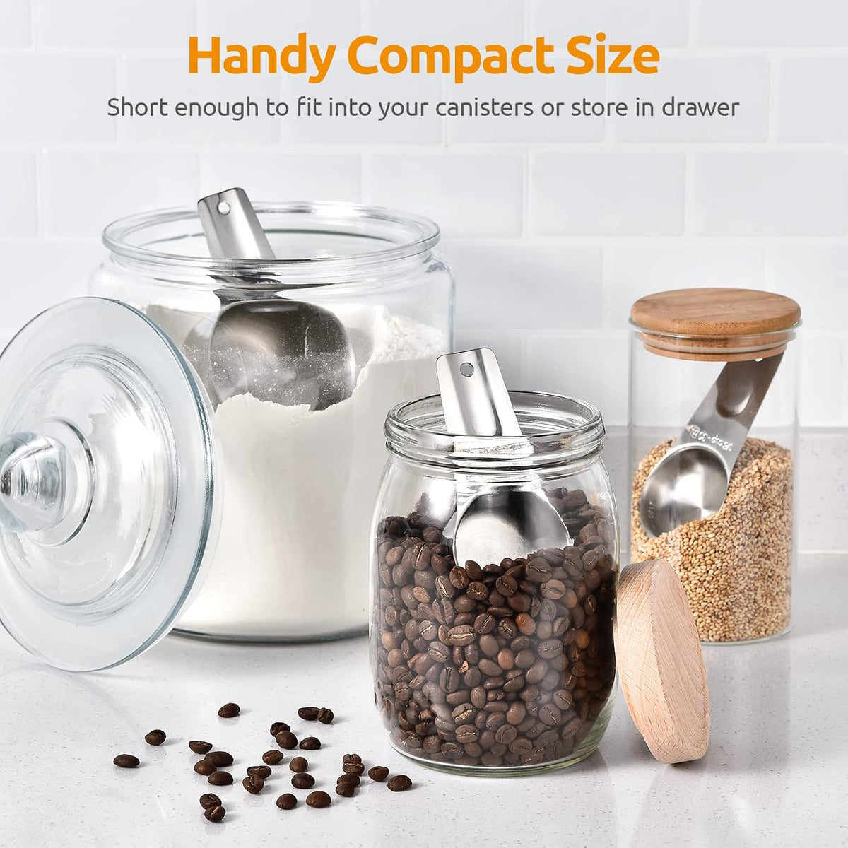 Measuring Cups and Spoons Set of 15, 2 D-Rings & 1 Conversion Chart