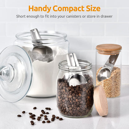 Measuring Cups and Spoons Set of 15, 2 D-Rings & 1 Conversion Chart