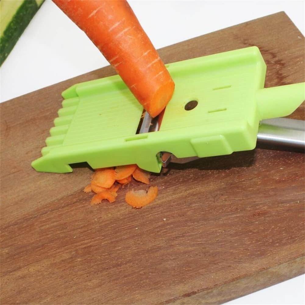 Multi Pelador Doble Cuchilla,Tiras En Juliana, Julienne Strips - Multi Double Knife Peeler with Grating Plate - Multi Double Knife Peeler - with Lemon or Orange Juicer and Potato Spiral