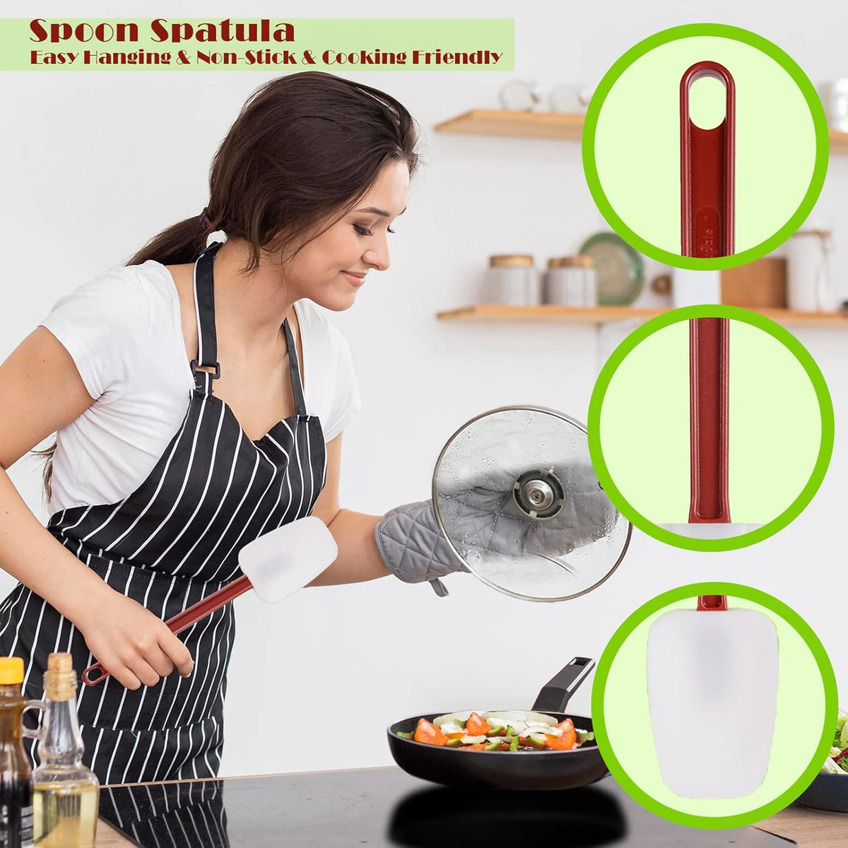 Flexible Rubber Spatulas, Silicone Spatula Set, Soft Rubber Spatula Scraper 9.5 Inches, Commercial Spatula, Silicone Scraper Spatula,Spatulas Set Resistant to 500℉ (2 Scrapers 9.5")