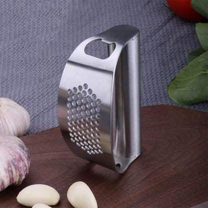 Stainless Steel Garlic Presser 430 rocking motions steel ring garlic press rocking crusher rocker