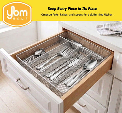Mesh 5-part In-drawer Cutlery Organizer Kitchen Utensil Flatware Tray Model #196