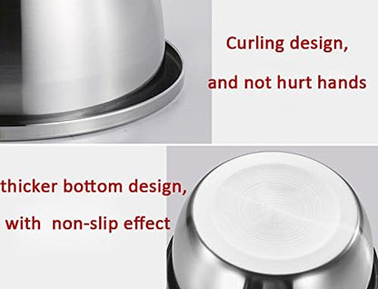Stainless Steel Mixing Bowls, 8.5QT Salad Bowl, Metal Bowls With water filter basin, Stainless Steel Basin, Heavy Duty Deeper Edge Mirror Finish Dishwasher Safe Bowl (XXL)…