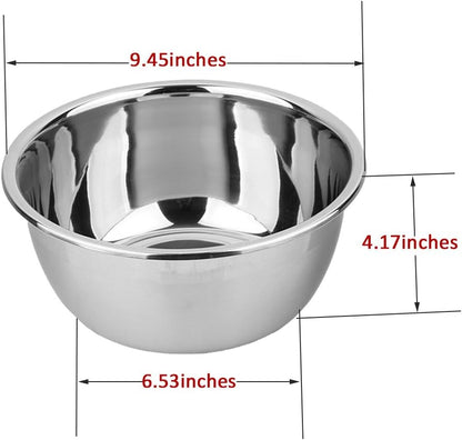 Stainless Steel Mixing Bowls, 8.5QT Salad Bowl, Metal Bowls With water filter basin, Stainless Steel Basin, Heavy Duty Deeper Edge Mirror Finish Dishwasher Safe Bowl (XXL)…