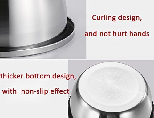 Stainless Steel Mixing Bowls, 8.5QT Salad Bowl, Metal Bowls With water filter basin, Stainless Steel Basin, Heavy Duty Deeper Edge Mirror Finish Dishwasher Safe Bowl (XXL)…