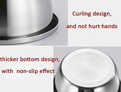 Stainless Steel Mixing Bowls, 8.5QT Salad Bowl, Metal Bowls With water filter basin, Stainless Steel Basin, Heavy Duty Deeper Edge Mirror Finish Dishwasher Safe Bowl (XXL)…