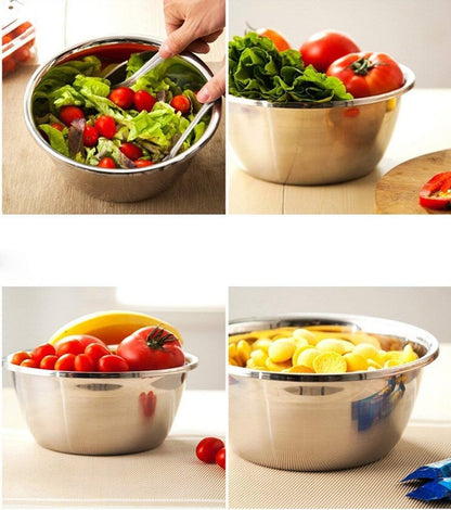 Stainless Steel Mixing Bowls, 8.5QT Salad Bowl, Metal Bowls With water filter basin, Stainless Steel Basin, Heavy Duty Deeper Edge Mirror Finish Dishwasher Safe Bowl (XXL)…