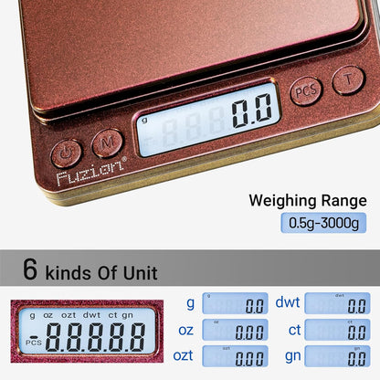Small Gram Scale 3000g, Digital Kitchen Food Scale, Gram and Ounce