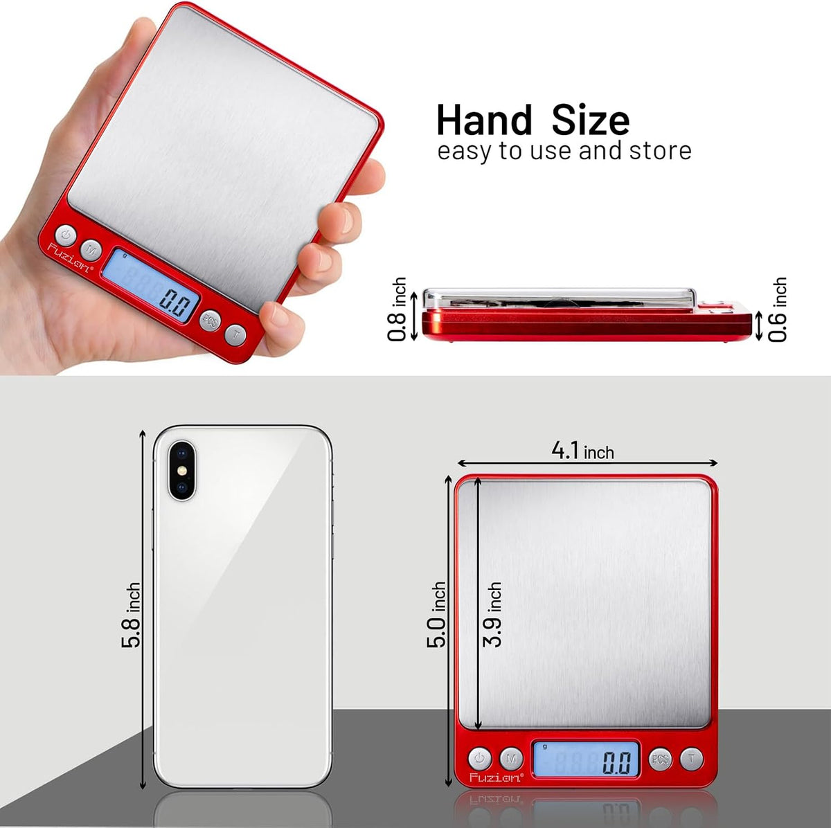 Small Gram Scale 3000g, Digital Kitchen Food Scale, Gram and Ounce