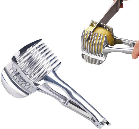 Stainless Steel Multipurpose Handheld Round Fruit Tongs for Onions, Avocados, Eggs and Other Vegetables