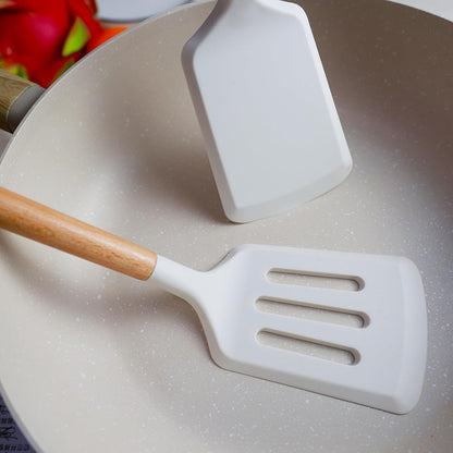 KLAQQED 9Pcs Spatulas Silicone Heat Resistant Silicone Spatula Set Small Mini Long Jar Spatulas for Nonstick Cookware, Rubber Silicone Spoon Spatula Set for Baking Mixing Cooking Kitchen Utensils Set
