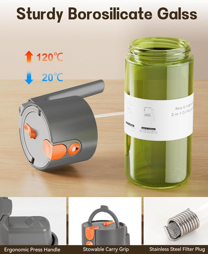 Olive Oil Sprayer & Dispenser Bottle for Cooking 17oz Dark Glass Oil Mister | 2-in-1 Sprayer & Pourer, Fine mist, Leakproof, Light-Blocking, Wide Mouth for Easy Refill & Clean, 8 Oil Labels, Reusable