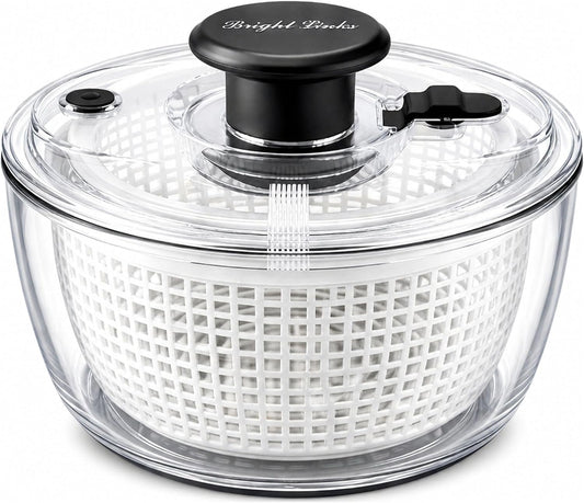 Good Grips Salad Spinner 3.6L – Large Lettuce Spinner & Salad Cleaner with Bowl & Lid, Fruit Washer, Vegetable Cleaner, Strainer Bowl, Fast Drying Multipurpose Kitchen Tool