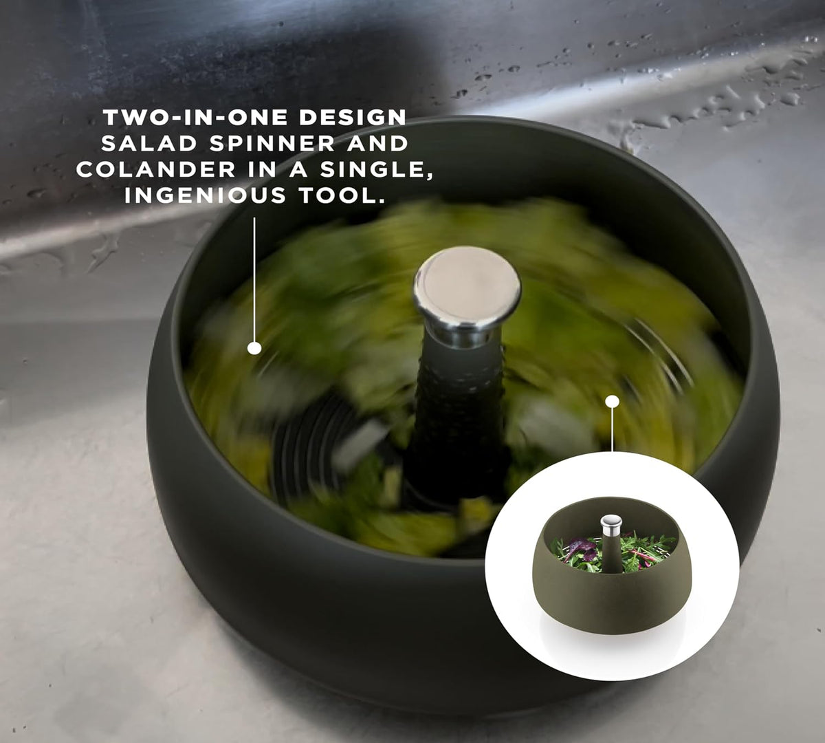 Salad Spinner, Green Tool