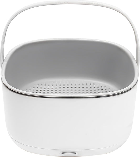 Ultrasonic Vegetable Cleaner, Fruit Washing Machine, Ion Purification 360 Degree Food Cleaning Bowl Washer Basket Purifier Device to Removes Dust from Fresh Produce Veggie Meats Home Kitchen Tableware
