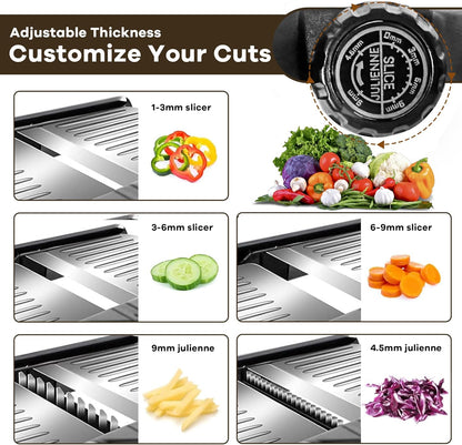 Mandoline Slicer,mandoline slicer for kitchen,commercial mandolin Potato Slicer,Vegetable Slicer,slicer vegetable cutter, Stainless Steel mandolin slicer,Cut - Resistant Gloves