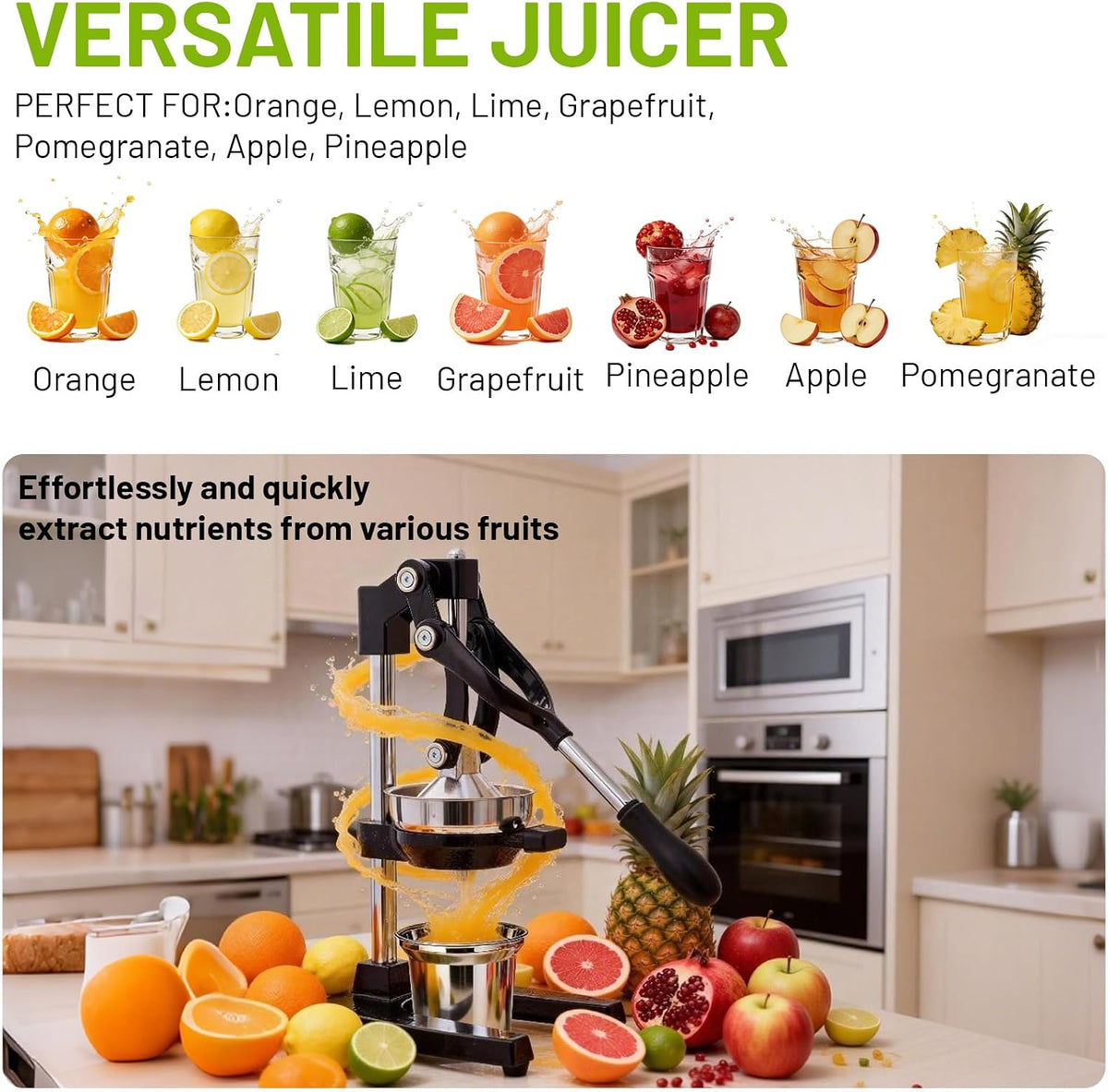 Cast Iron Juicer,Manual Juicer Hand Press,Professional Citrus Juicer