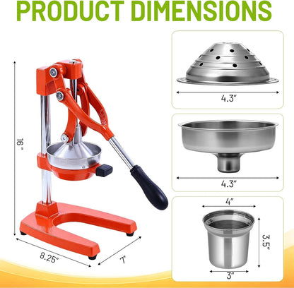 Cast Iron Juicer,Manual Juicer Hand Press,Professional Citrus Juicer