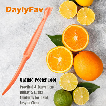 Herb Stripper and Orange Peeler Tool | For Loose Leaf Kale Chard Collard Greens, Citrus Peeler for Oranges Kiwi Banana, Fruit Cutter Opener Slicer, Kitchen Gadgets