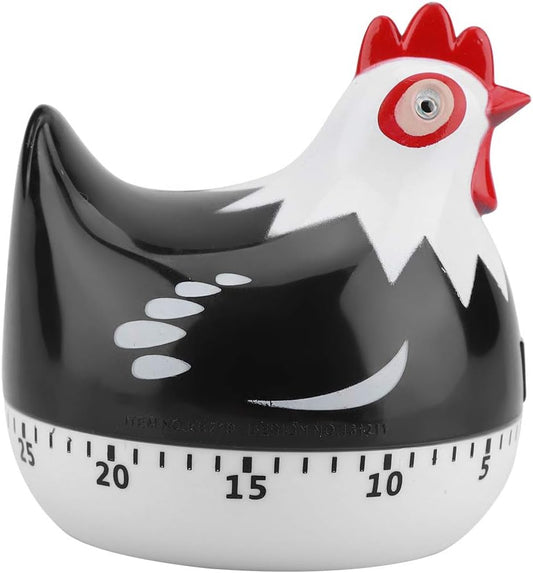 Chicken Cartoon Kitchen Timer, Chick Hen Baking Countdown Mechanical | Rotating Loud Alarm Mini Counters Timing Reminder Lovely Cute Manual Egg Animal Time Management Clock Home Study