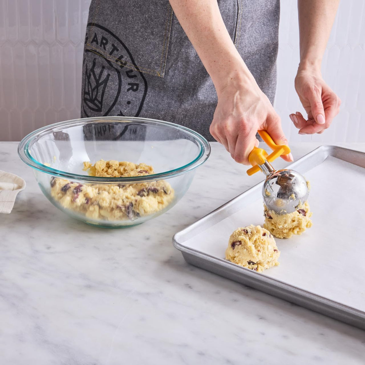 Baking Company 2-Tablespoon Cookie Scoop Dough Portions for Large Drop Cookies, Biscuits, Pancakes, and Whoopie Pies