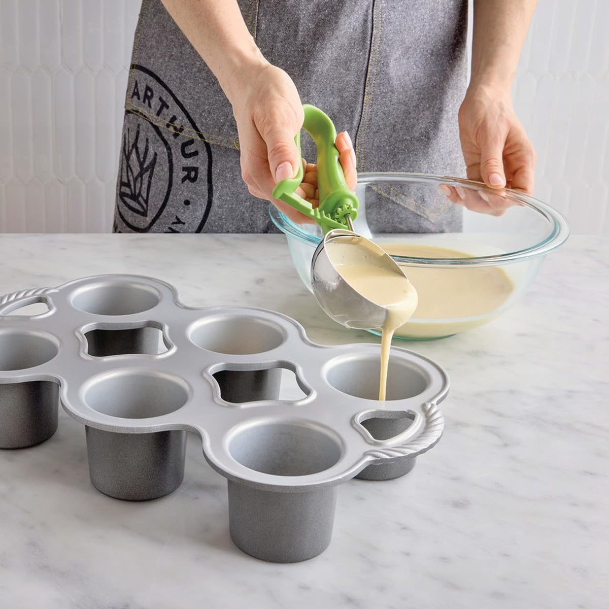 Baking Company 2-Tablespoon Cookie Scoop Dough Portions for Large Drop Cookies, Biscuits, Pancakes, and Whoopie Pies