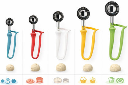 Baking Company 2-Tablespoon Cookie Scoop Dough Portions for Large Drop Cookies, Biscuits, Pancakes, and Whoopie Pies
