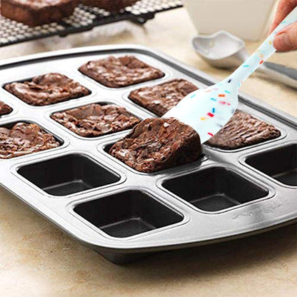 Silicone Spatula Set 6 Piece Heat Resistant Rubber Spatulas Set for Baking Cooking and Mixing Kitchen Utensils Seamless One Piece Spatula with Stainless Steel Core Nonstick Dishwasher Safe