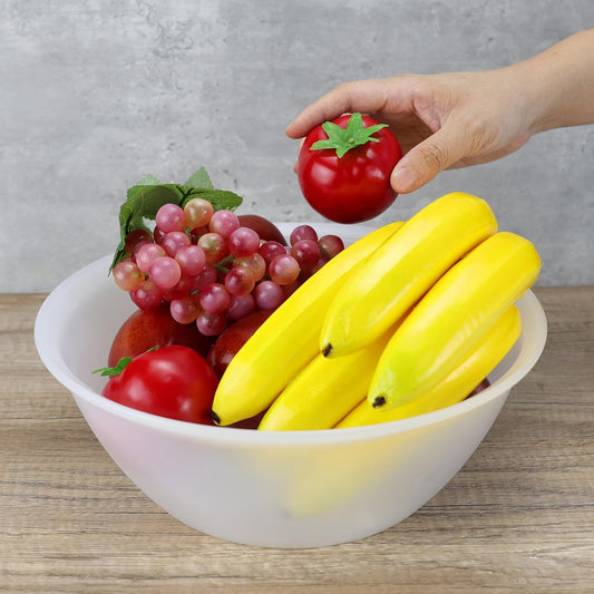 4 Pack Plastic Water Basins, Dia. 12.0" x H4.4 (4 Quart) | For Washing & Storage Vegetable Fruit Dishes Tableware, Work in Home Kitchen Bath Sink